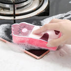 Cute Cat Paw Kitchen Scrub Sponge | Heavy Duty Pad For Cleaning