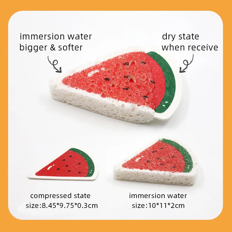 4Pcs Cute Magic Food Dishwashing Kitchen Sponge