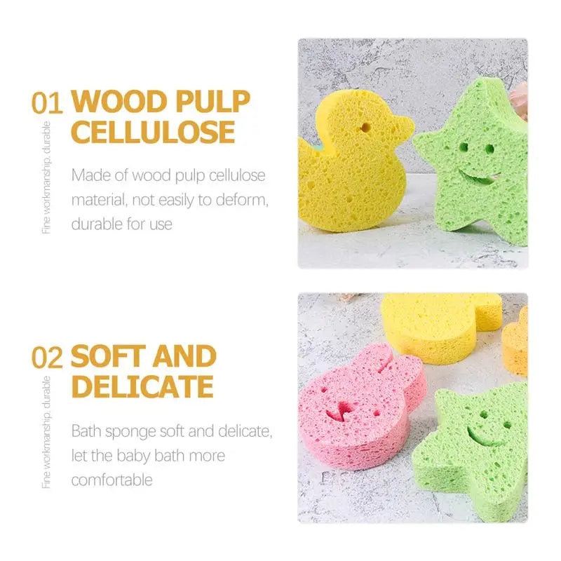 3pc Cute Animal Bubble Sponge Set | Soft extra Lather Sponges for Kids & Adults