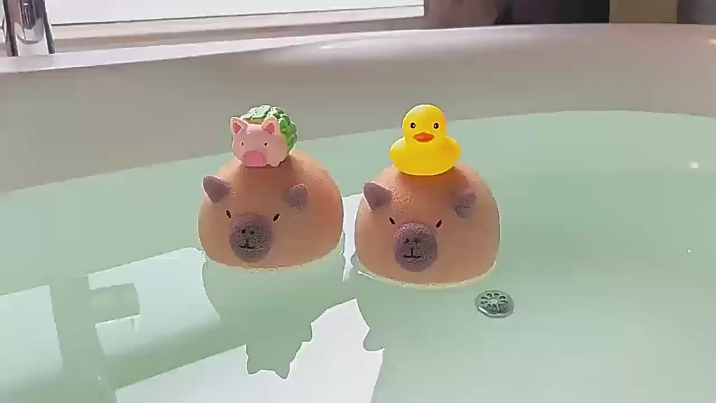 Cute Capybara Soft Bubble Sponge | Viral Cartoonish Animal Extra Lather Sponge for Kids & Adults