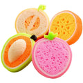 4 Pcs Fruits Shaped Sponges Bath Shower Kids Cute Wash Lovely For Bathroom Household